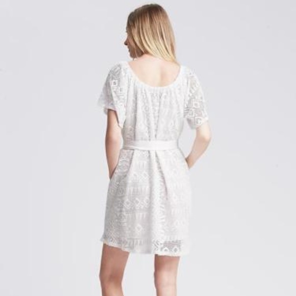 Banana Republic White July Lace Dress $130 Medium - Picture 4 of 6